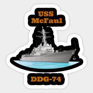 Mc Faul DDG-74 Destroyer Ship Sticker